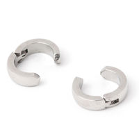 ステンレスぷっくりフープイヤリング2 シルバー LAKOLE/ラコレ