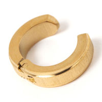 ステンレス切替フープイヤリング2 ゴールド LAKOLE/ラコレ