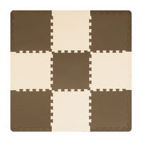 アイリスオーヤマ マット ジョイントマット 30×30cm 厚み2cm リバーシブル JMRV-39 モカブラウン/ベージュ 1セット(9枚入)