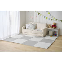 アイリスオーヤマ マット ジョイントマット 60×60cm 厚み2cm リバーシブル JMRV-616 グレー/ホワイト 1セット(16枚入)