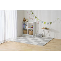 アイリスオーヤマ マット ジョイントマット 30×30cm 厚み2cm リバーシブル JMRV-39 グレー/ホワイト 1セット(9枚入)