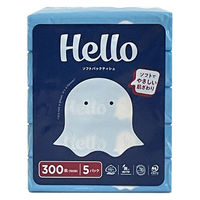 ティッシュペーパー Hello（ハロー）ソフトパックティシュ150組 ユニバーサル・ペーパー 1セット（1個（5パック）×20）