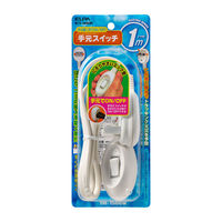 朝日電器 手元スイッチコード1M WTS-100B(W) 1個（わけあり品）