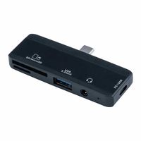 ナカバヤシ TypeーC　PD　USB3.2Gen2　2ポートコンボハブ　3.5mm4極付 COMーC3SD152BK 1個
