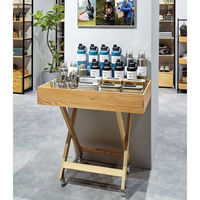 【軒先渡し】ストア・エキスプレス 木製X脚ワゴン　ラーチ合板 2544-500 1台（直送品）