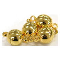 日本紐釦貿易(Nippon Chuko) マグネットクラスプ ボール 大 4組入 ゴールド A12-514G 1セット(3袋、バラで計12（直送品）