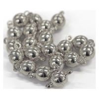 日本紐釦貿易(Nippon Chuko) マグネットクラスプ ボール 小 20組入 シルバー A12-513S-20 1セット(20組)（直送品）