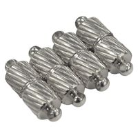 日本紐釦貿易(Nippon Chuko) マグネットクラスプ シリンダー 4組入 シルバー A12-515S 1セット(3袋、バラで計12（直送品）