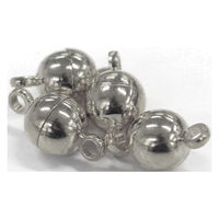 日本紐釦貿易(Nippon Chuko) マグネットクラスプ ボール 小 4組入 シルバー A12-513S 1セット(3袋、バラで計12（直送品）