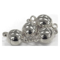 日本紐釦貿易(Nippon Chuko) マグネットクラスプ ボール 大 4組入 シルバー A12-514S 1セット(3袋、バラで計12（直送品）
