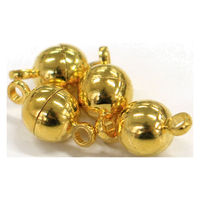 日本紐釦貿易(Nippon Chuko) マグネットクラスプ ボール 小 4組入 ゴールド A12-513G 1セット(3袋、バラで計12（直送品）