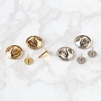 日本紐釦貿易(Nippon Chuko) 蝶バネピン タイタックピン 台6mm 5個入 シルバー A12-508 1セット(5袋)（直送品）