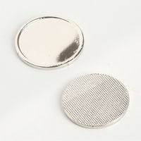 日本紐釦貿易 日本紐釦貿易(Nippon Chuko) ゴルフマーカー シルバー 本体&プレート1セット A8-23 1セット(3袋)（直送品）