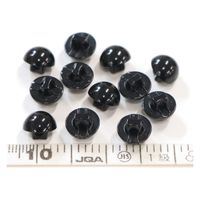 日本紐釦貿易 日本紐釦貿易(Nippon Chuko) 目玉ボタン 裏穴 黒 10mm 12個 CE143 1セット(3袋)（直送品）