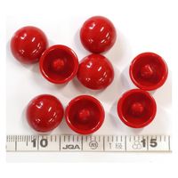 日本紐釦貿易 日本紐釦貿易(Nippon Chuko) 目玉ボタン 裏穴 赤 18mm 8個 CE167 1セット(3袋)（直送品）