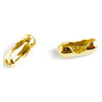 日本紐釦貿易(Nippon Chuko)NBK ボールチェーン用コネクター 1.5mm 20個 ゴールド KE514-G 1セット(3袋)（直送品）