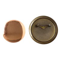 日本紐釦貿易(Nippon Chuko)NBK 銅板付き アンティークデザイン ブローチ台 丸 〈大〉 φ53mm 徳用5個入 アンティーク（直送品）