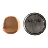 日本紐釦貿易(Nippon Chuko)NBK 銅板付き アンティークデザイン ブローチ台 丸 〈大〉 φ53mm 徳用5個入 アンティーク（直送品）