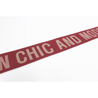 日本紐釦貿易(Nippon Chuko) 広幅 モードデザイン ロゴテープ コットン 巾約50mm 1.5mカット エンジ KLT103-6（直送品）