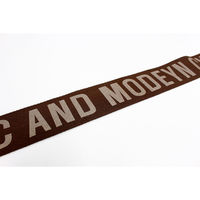 日本紐釦貿易(Nippon Chuko) 広幅 モードデザイン ロゴテープ コットン 巾約50mm 15m巻 ダークブラウン KLT3-4（直送品）