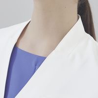 LAURA ASHLEY（ローラアシュレイ） ドクターコート レディス 長袖 ホワイト／バイオレット L LW104-16 1枚（直送品）