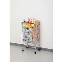 ワールドクラフト 軽量ワイヤーワゴン幅400×奥行300×高さ805mmクローム深型 FKW3040 1台