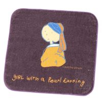 （世界の名作）ハンドタオル 真珠の耳飾り 1セット（1枚×3） LAKOLE/ラコレ