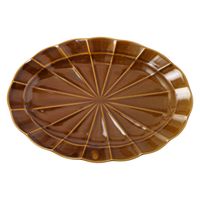 レイカオーバルプレート（M） ブラウン 1セット（1枚×2） LAKOLE/ラコレ