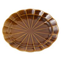 レイカオーバルプレート（S） ブラウン 1セット（1枚×2） LAKOLE/ラコレ