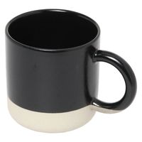 【LAKOLE/ラコレ】 美濃焼き塗分けマグカップ ブラック 1セット（1個×2）