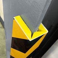 カーボーイ トラ柄反射クッション 挟み込み型 1m トラ柄(ブラック/イエロー) 内幅20mm TH-H0120BKYE 1セット(2個)（直送品）