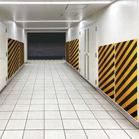 カーボーイ トラ柄反射クッション 平型 1m トラ柄(ブラック/イエロー) TH-F0150BKYE 1個（直送品）