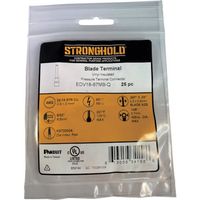 ストロングホールド ビニール絶縁被覆付ブレード端子 電線サイズ:AWG22~18/0.3~0.75sq 25個入り EDV18ー87MBーQ（直送品）