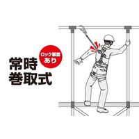 TJMデザイン 受注生産 ハーネス用ランヤードVR150L ダブルL8 130kg用 A4VR150LーWL8 1ケ（直送品）