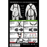 TJMデザイン セフハーネスB 平ロープL4ダブルセット 黒 A4SFBFRーWL4BK 1ケ（直送品）