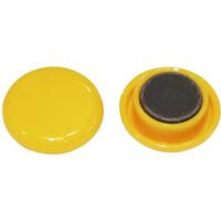 ミツヤ mitsuya カラーマグネット20mm 黄12個 M37141 BX2-CM20YL 1箱(12個) 356-6298（直送品）