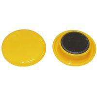 ミツヤ mitsuya カラーマグネット30mm 黄10個 M37206 BX2-CM30YL 1箱(10個) 356-4731（直送品）