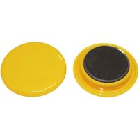 ミツヤ mitsuya カラーマグネット40mm 黄10個 M39446 BX3-CM40YL 1箱(10個) 356-1463（直送品）