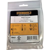 ストロングホールド ビニール絶縁被覆付ブレード端子 電線サイズ:AWG16~14/1.25~2sq 25個入り EDV14ー87MBーQ（直送品）