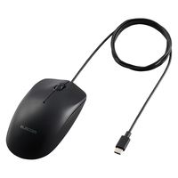 マウス 有線マウス USB-C接続 光学式 3ボタン Lサイズ 簡易包装 黒 M-K8URCBK エレコム 1個（直送品）