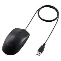 マウス 有線マウス 光学式 3ボタン Lサイズ 簡易包装 黒 M-K8URBK エレコム 1個（直送品）