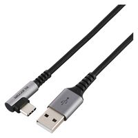 タイプCケーブル ( USB-A to USB-C ) 2m L字 ブラック MPA-ACECL20BK エレコム 1個（直送品）