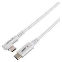 タイプCケーブル ( USB-C to C ) 1m PD 60W L字 ホワイト MPA-CCECL10WH エレコム 1個（直送品）