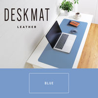 デスクマット マウス対応 ソフトレザー 大型 ズレにくい 水拭き可 ブルー MP-XDM04LBU エレコム 1個（直送品）