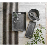 1956レストラン・サプライ ボウル 31cm 木目調 ブラック Planta プランタ プラスチック 432547 1個（直送品）