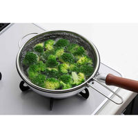 下村企販 ザル 20cm 深型 ママクック フライパンザル ステンレス製 日本製 440733 1個（直送品）