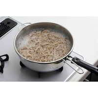 下村企販 ザル 24cm 深型 ママクック フライパンザル ステンレス製 日本製 440734 1個（直送品）