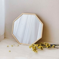 パラデック スタンド&ウォールミラー 八角形ミラー Sサイズ 20×20cm オクタム ゴールド 450687 1個（直送品）
