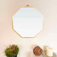 パラデック ウォールミラー 八角形ミラー Lサイズ 37×37cm オクタム ゴールド 450691 1個（直送品）