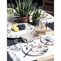 1956レストラン・サプライ プレート 48cm オーバル BALI LEAVES バンブーファイバー 454826 1個（直送品）